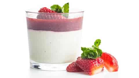 Panacotta-Erdbeer