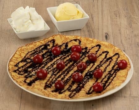 Crêpe Schoko-Sauerkirsch