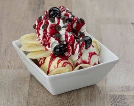 Kirsch-Bananen-Becher