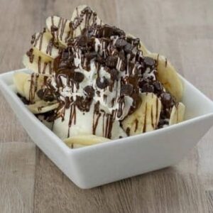 Joghurtbecher Nutella-Banane