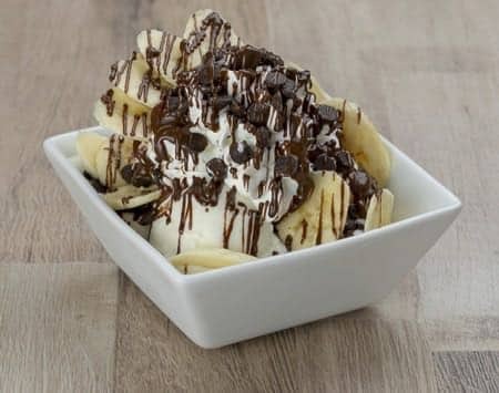 Joghurtbecher Nutella-Banane