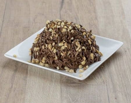 Mini-Spaghettieis Schoko-Nuss