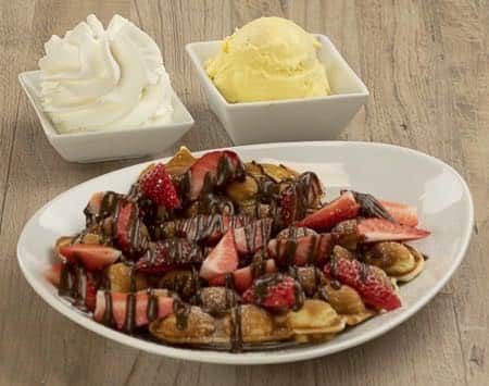 Bubble-Waffel Nutella-Erdbeer