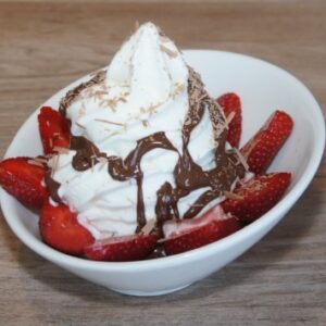 Frozen Yoghurt: Nutella-Erdbeer