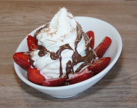 Frozen Yoghurt: Nutella-Erdbeer