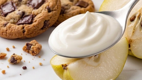 Joghurt-Birne & Cookies